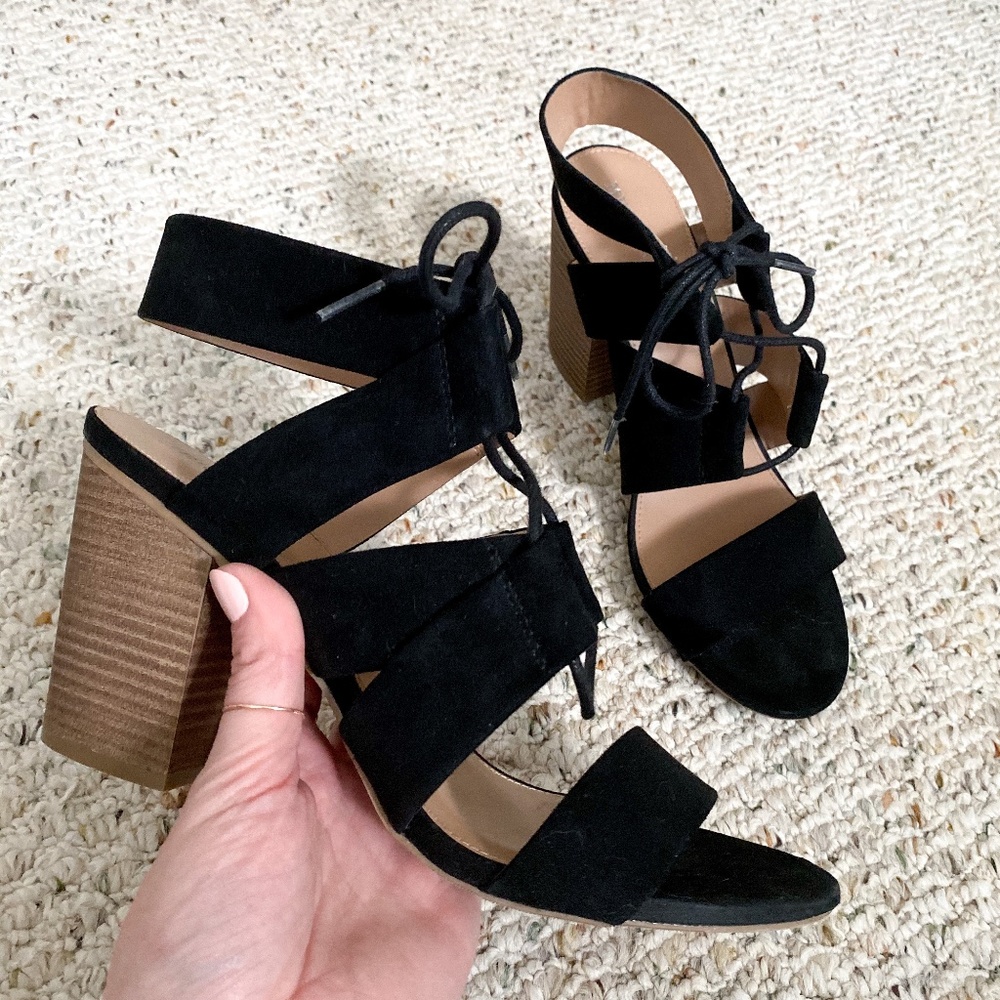 Merona Harriet Lace-up Block Heel Sandal | Size 11
